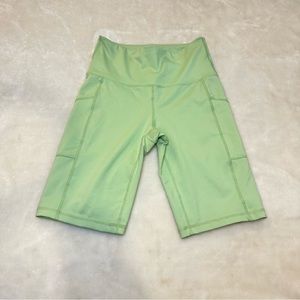 Ideology Light Green Biker Shorts with Pockets Size XS